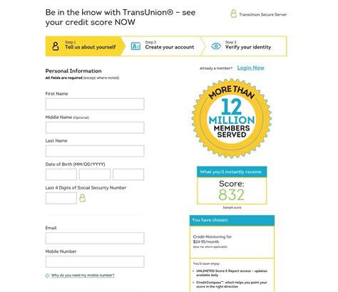 transunion membership fees.